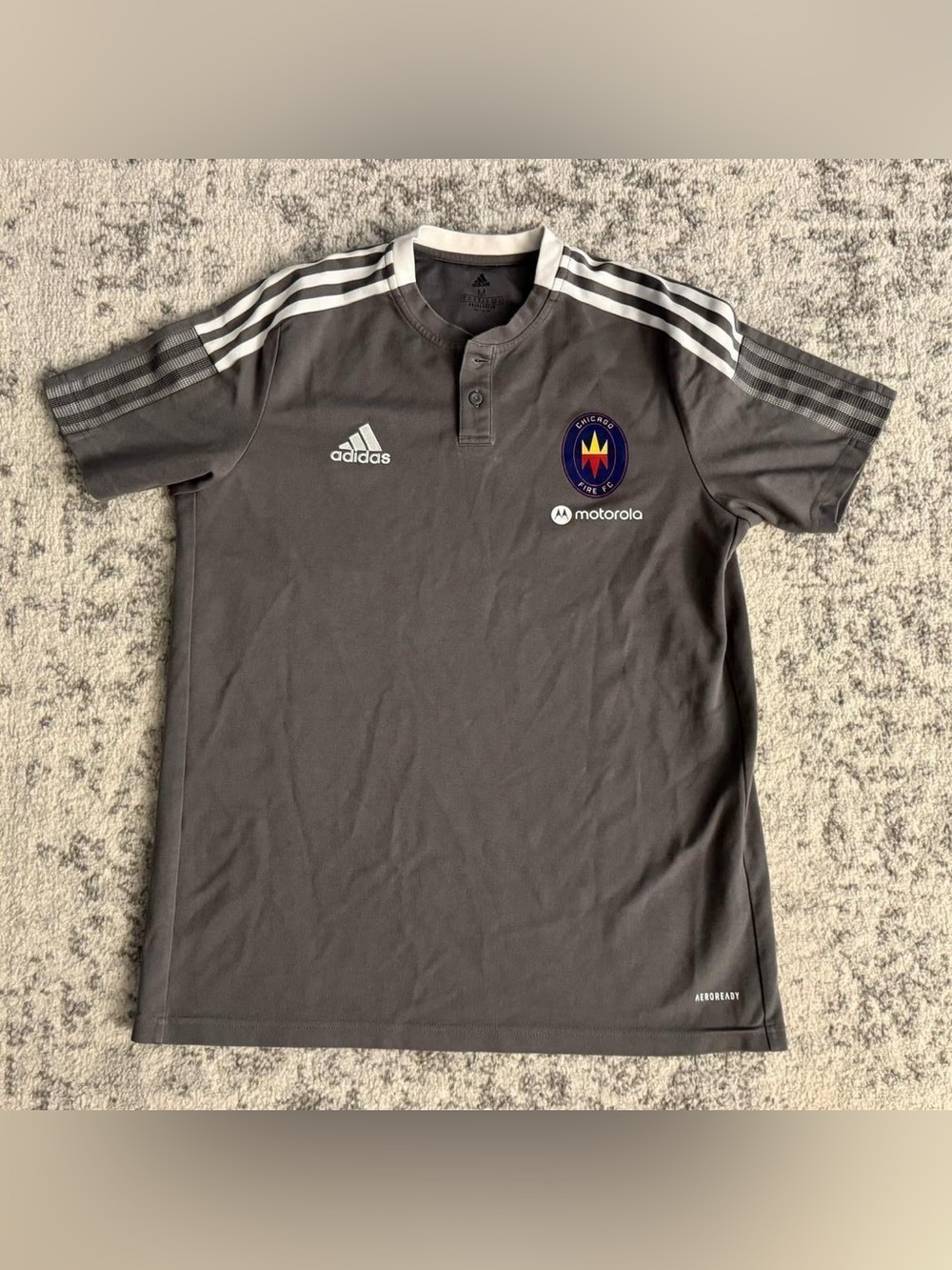 Adidas Chicago Fire Grey MLS Jersey Size Medium